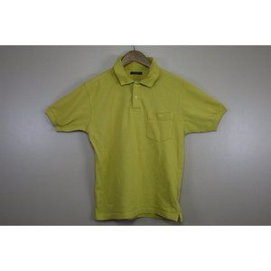Crocodile Shirt Adult Medium Yellow Polo Golf Casual Outdoor Short Sleeve Mens